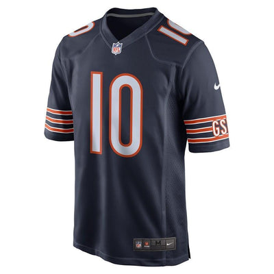 Mitchell Trubisky 10 Chicago Bears Youth Navy Game Jersey