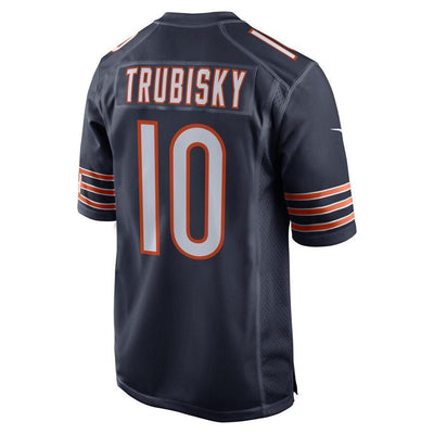 Mitchell Trubisky 10 Chicago Bears Youth Navy Game Jersey