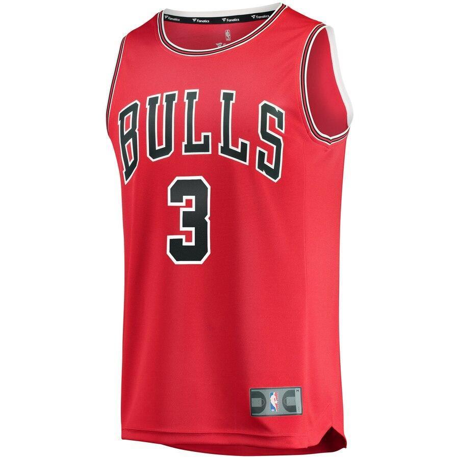 Dwyane Wade Chicago Bulls Fast Break Replica Jersey Red - Icon Edition