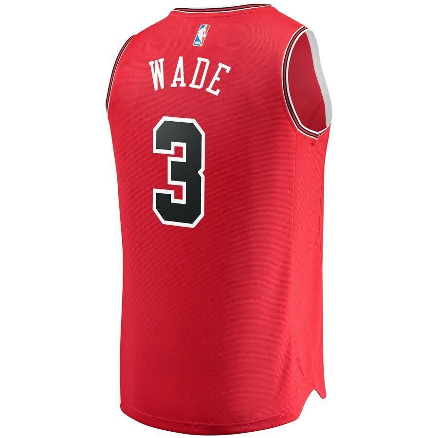 Dwyane Wade Chicago Bulls Fast Break Replica Jersey Red - Icon Edition