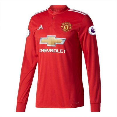 Henrikh Mkhitaryan Manchester United adidas 2017/18 Home Replica Patch Long Sleeve Jersey - Red