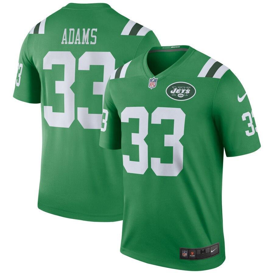 Jamal Adams 33 New York Jets Stealth Black Color Rush Legend Jersey