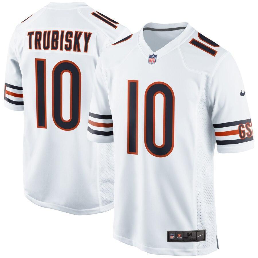 Mitchell Trubisky 10 Chicago Bears Game Jersey