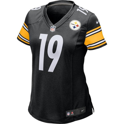 JuJu Smith-Schuster 19 Pittsburgh Steelers Women's Black Game Jersey