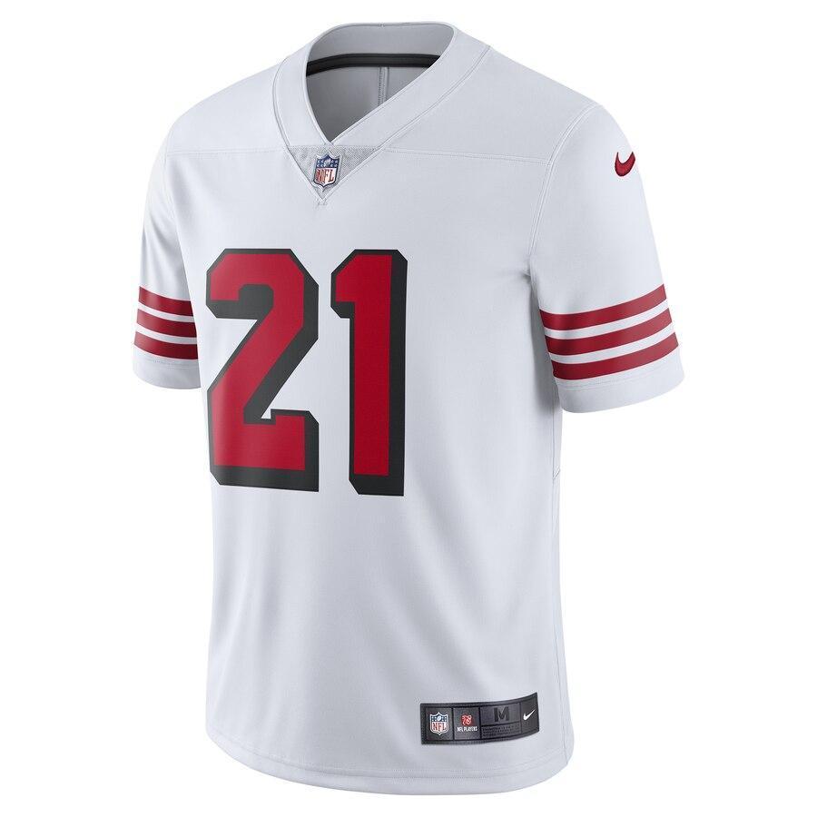 Deion Sanders 21 San Francisco 49ers White Color Rush Vapor Untouchable Limited Retired Player Jersey