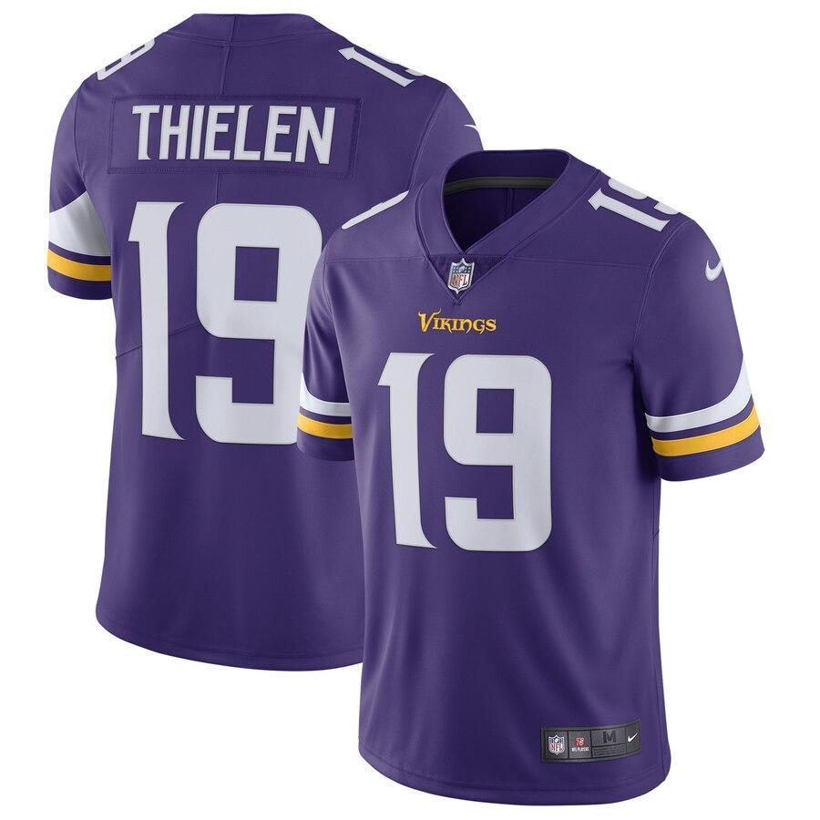 Adam Thielen 19 Minnesota Vikings Purple Vapor Untouchable Limited Jersey