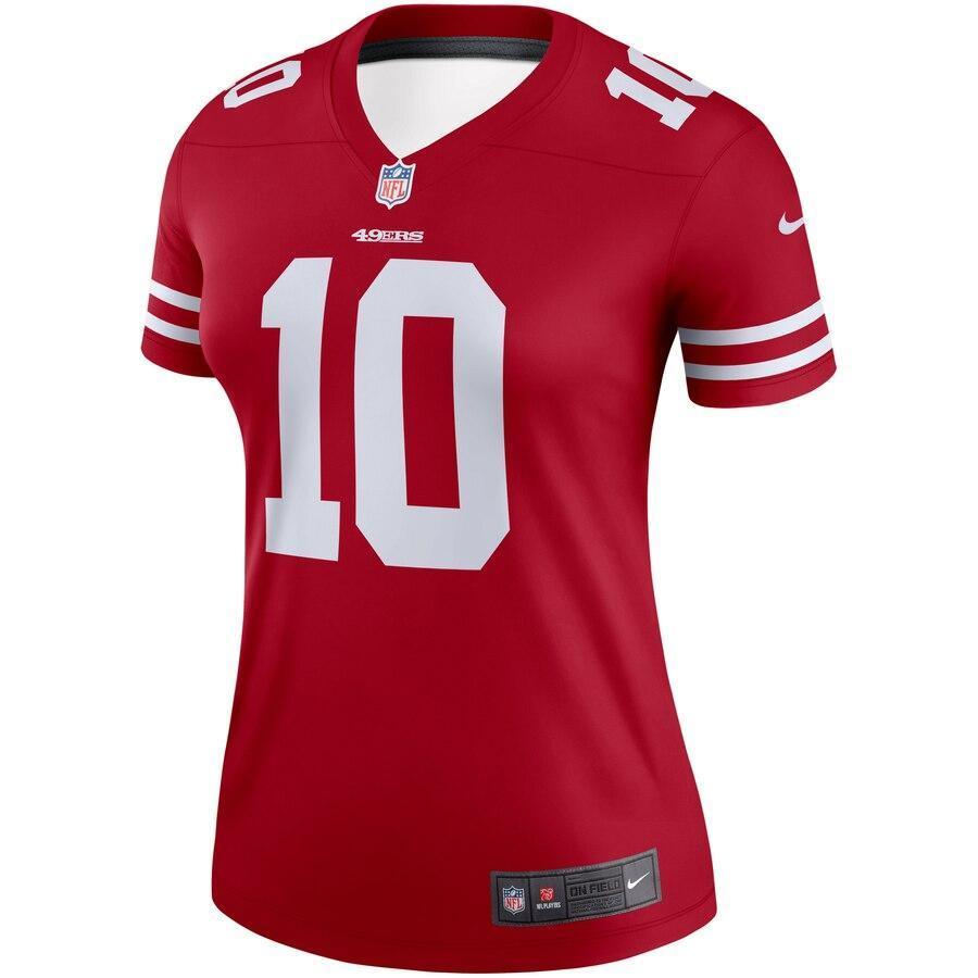 Jimmy Garoppolo 10 San Francisco 49ers Women's Scarlet Legend Jersey