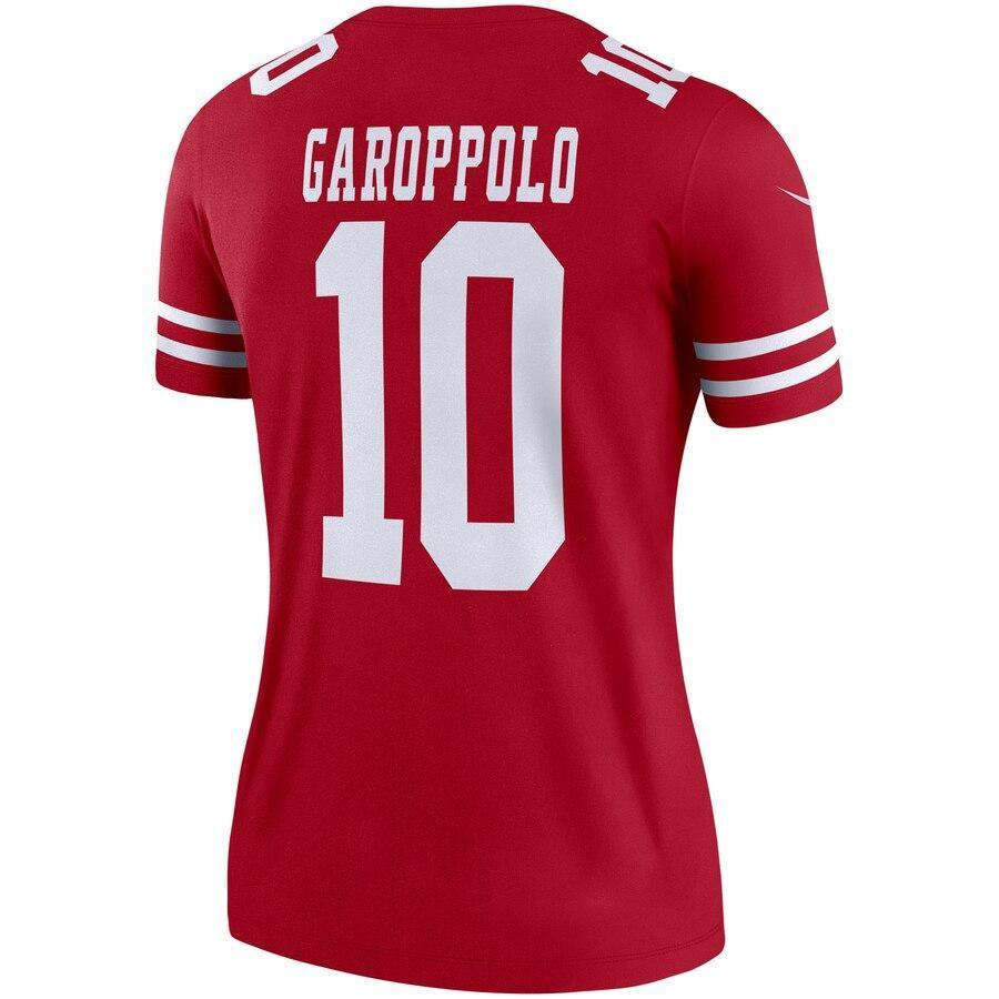 Jimmy Garoppolo 10 San Francisco 49ers Women's Scarlet Legend Jersey