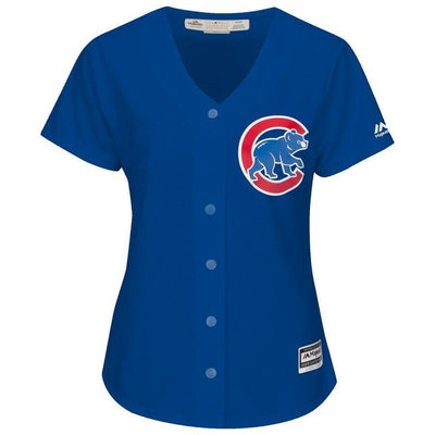 Women's Chicago Cubs Javier Baez Majestic White Cool Base Player Jersey