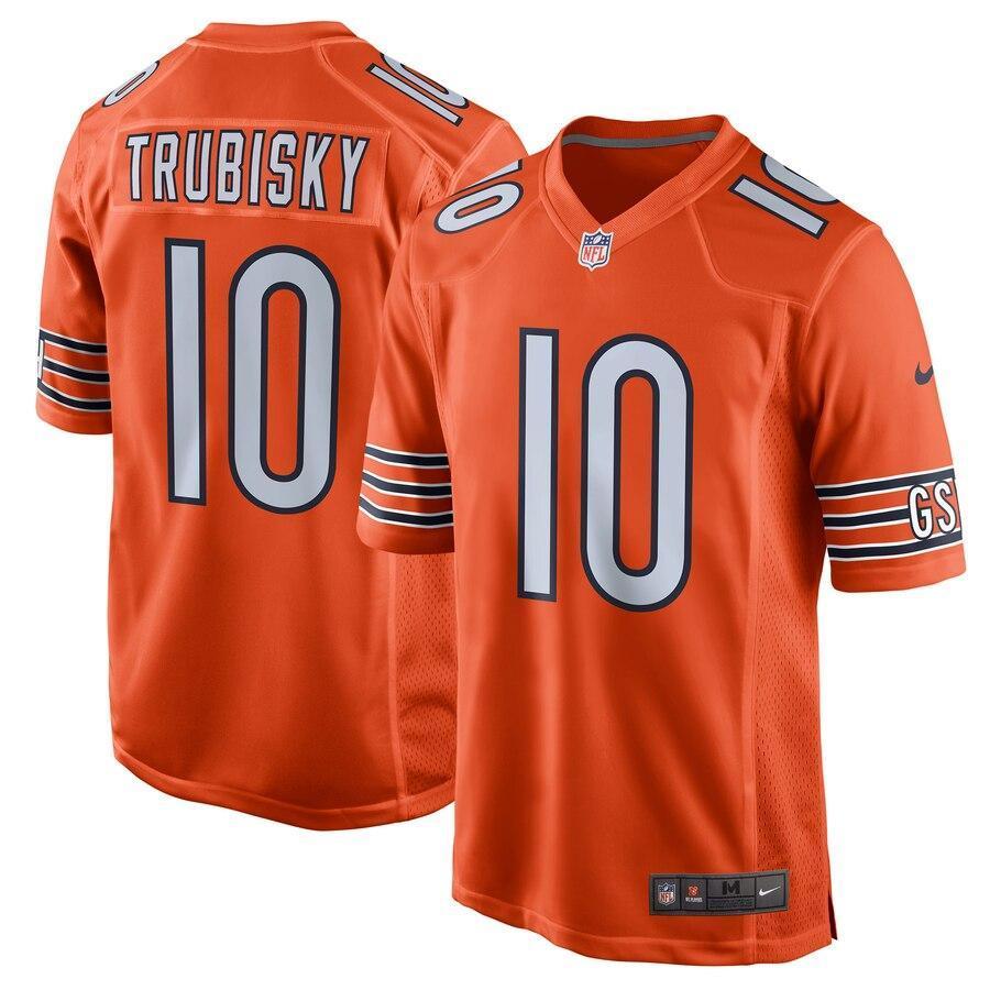 Mitchell Trubisky 10 Chicago Bears Game Jersey