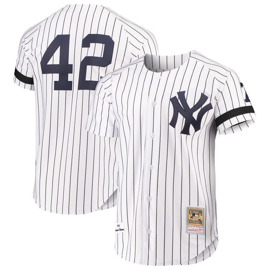 Men's New York Yankees Mariano Rivera Mitchell & Ness White  Jersey