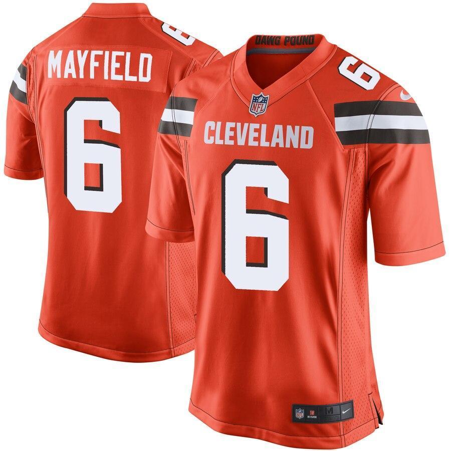 Baker Mayfield 6 Cleveland Browns Orange Game Jersey
