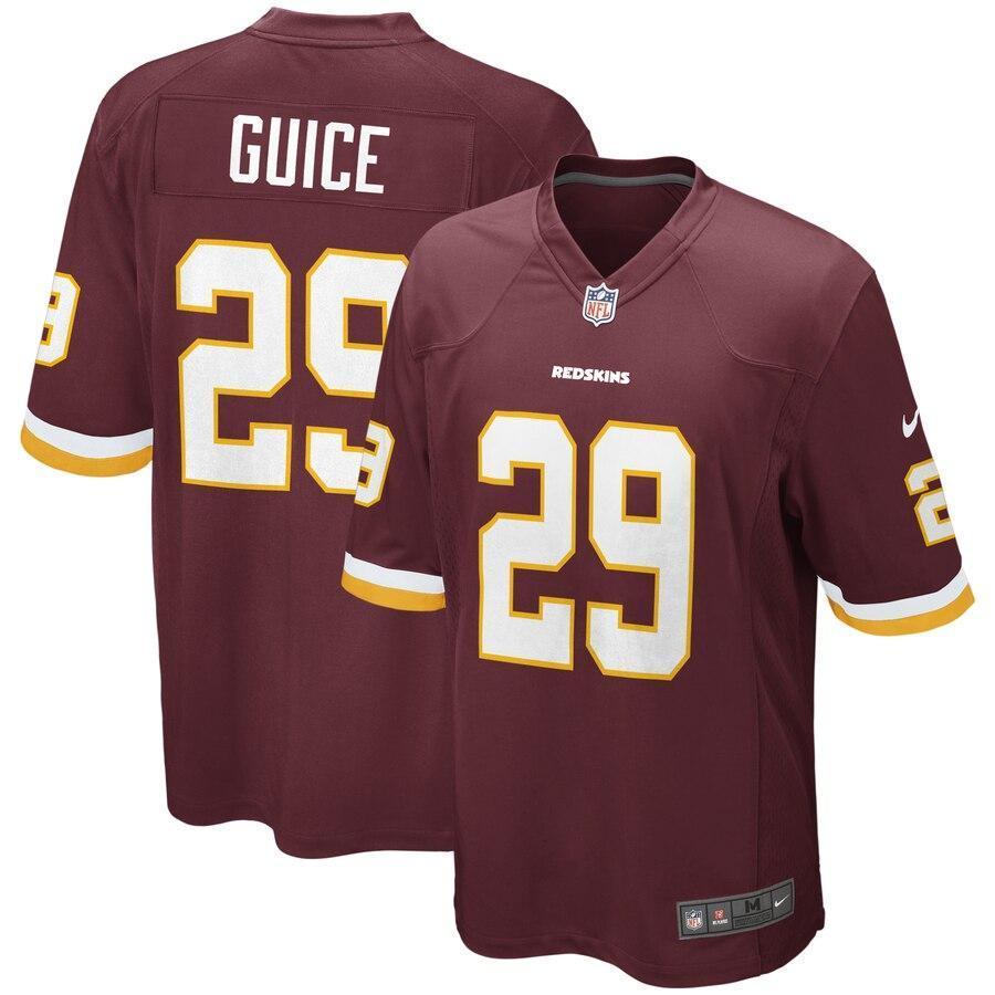 Derrius Guice 29 Washington Redskins Burgundy Game Jersey