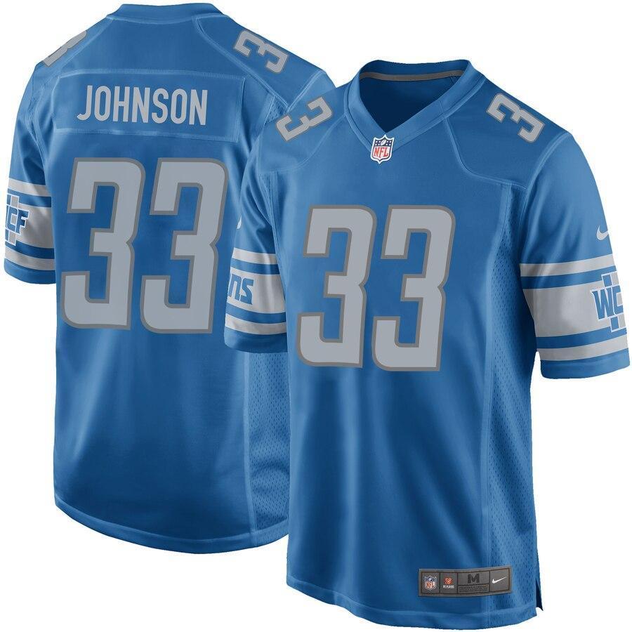 Kerryon Johnson 33 Detroit Lions Game Jersey