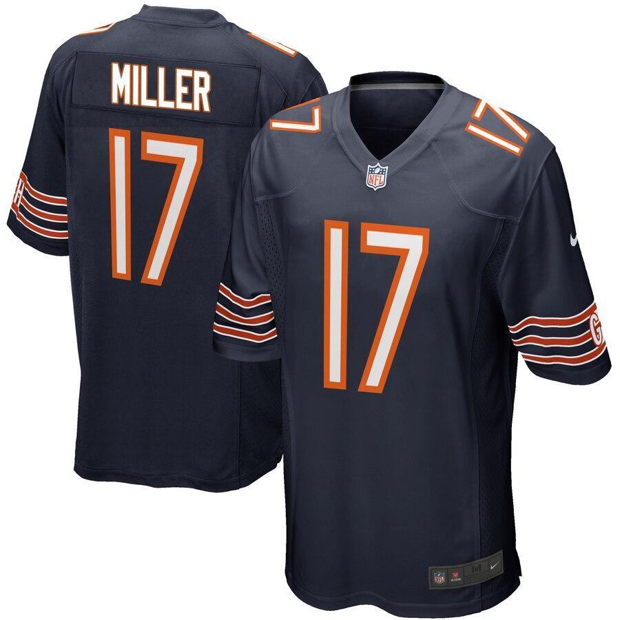 Anthony Miller 17 Chicago Bears Navy Game Jersey