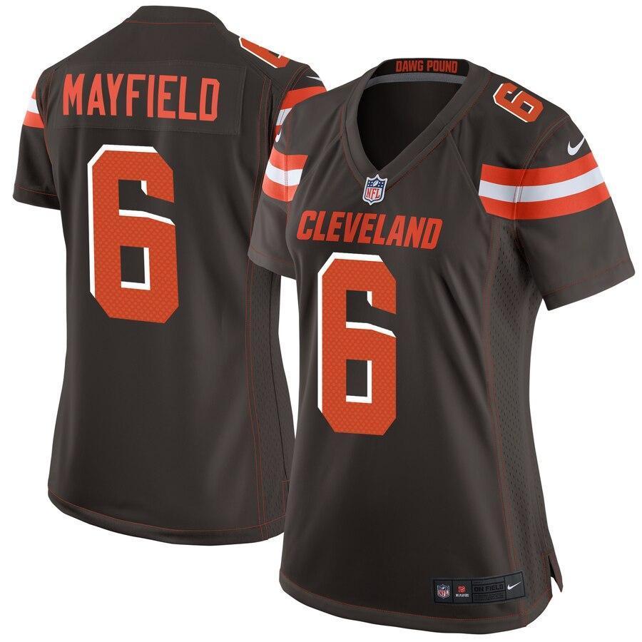 Baker Mayfield 6 Cleveland Browns Women's Brown Game Jersey
