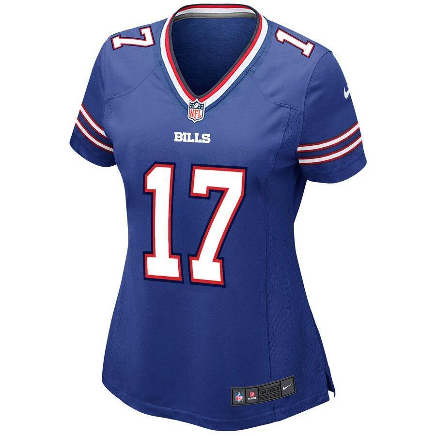 Josh Allen 17 Buffalo Bills Women's Royal Game Jersey