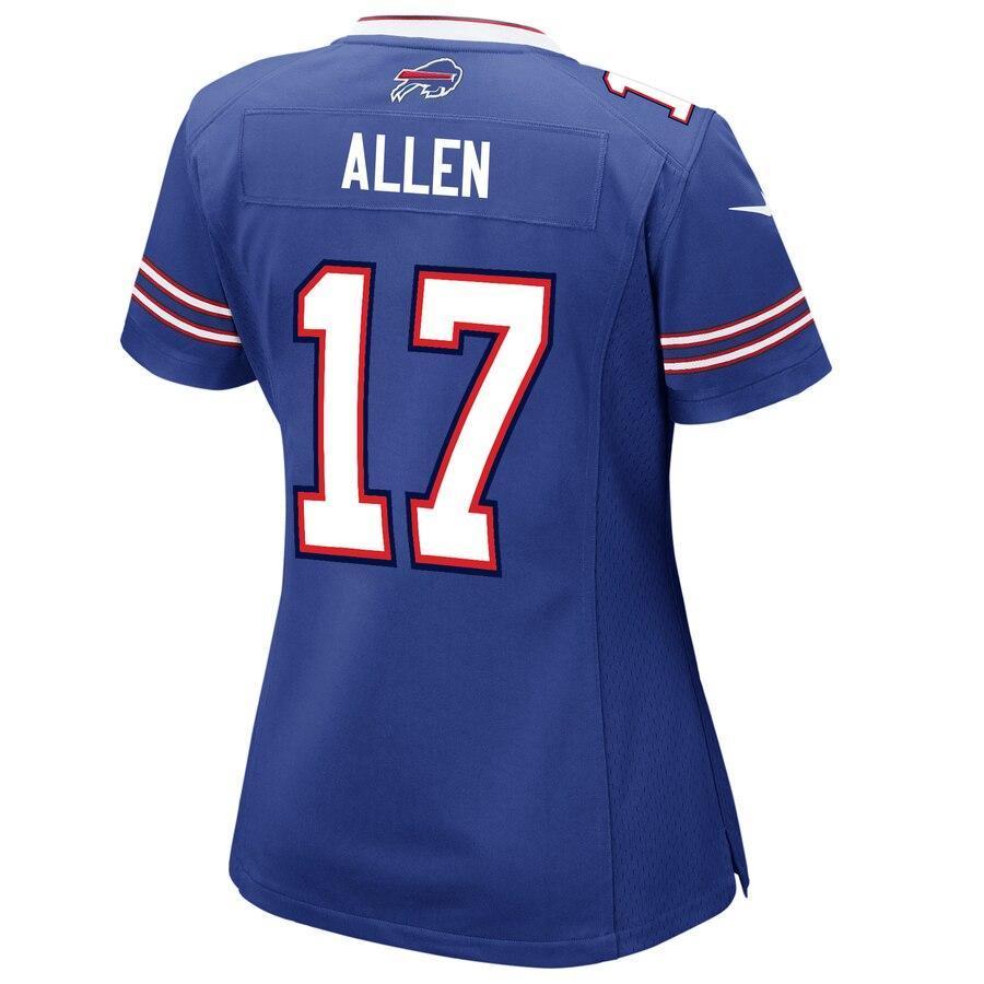 Josh Allen 17 Buffalo Bills Women's Royal Game Jersey