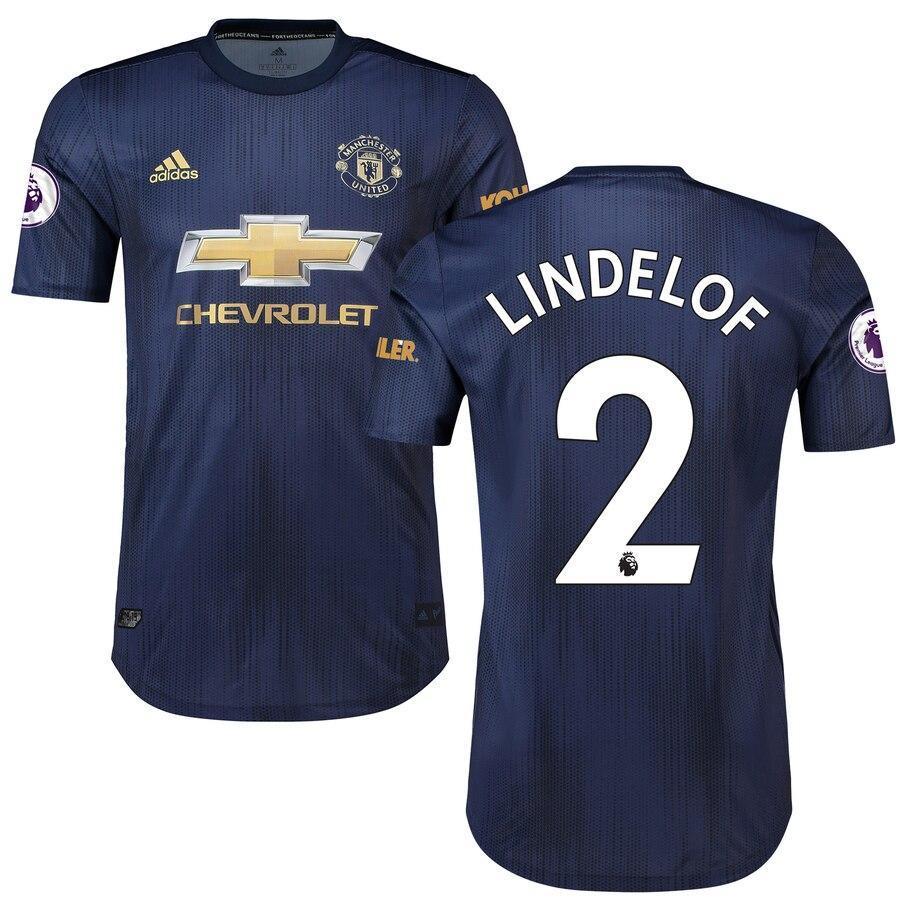 Victor Lindelof Manchester United adidas 2018/19 Third Authentic Player Jersey – Navy