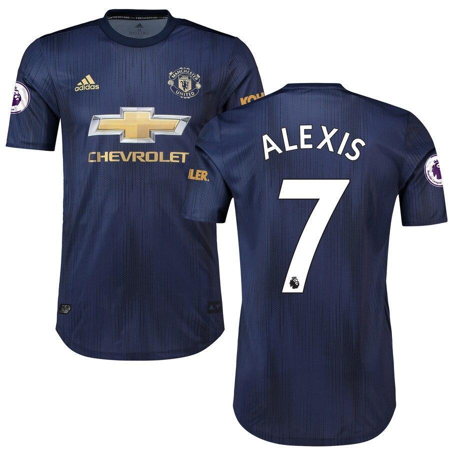 Alexis Sanchez Manchester United adidas 2018/19 Third Authentic Player Jersey – Navy