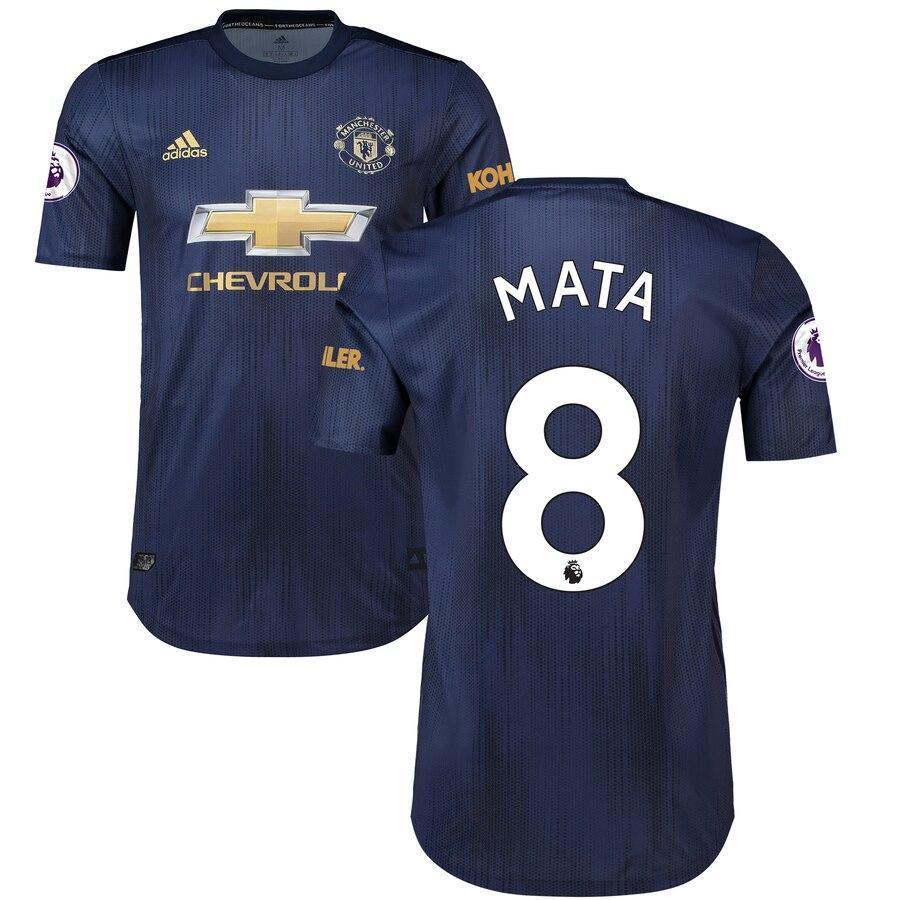 Juan Mata Manchester United adidas 2018/19 Third Authentic Player Jersey – Navy