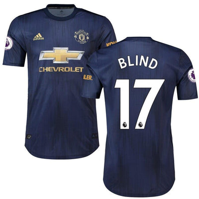 Daley Blind Manchester United adidas 2018/19 Third Authentic Player Jersey – Navy