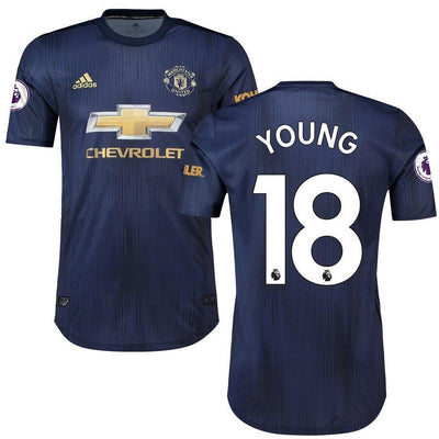Ashley Young Manchester United adidas 2018/19 Third Authentic Player Jersey – Navy