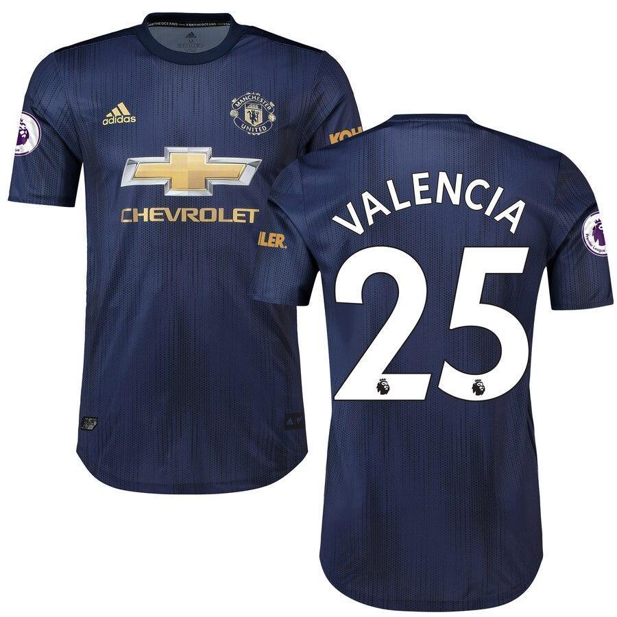 Antonio Valencia Manchester United adidas 2018/19 Third Authentic Player Jersey – Navy