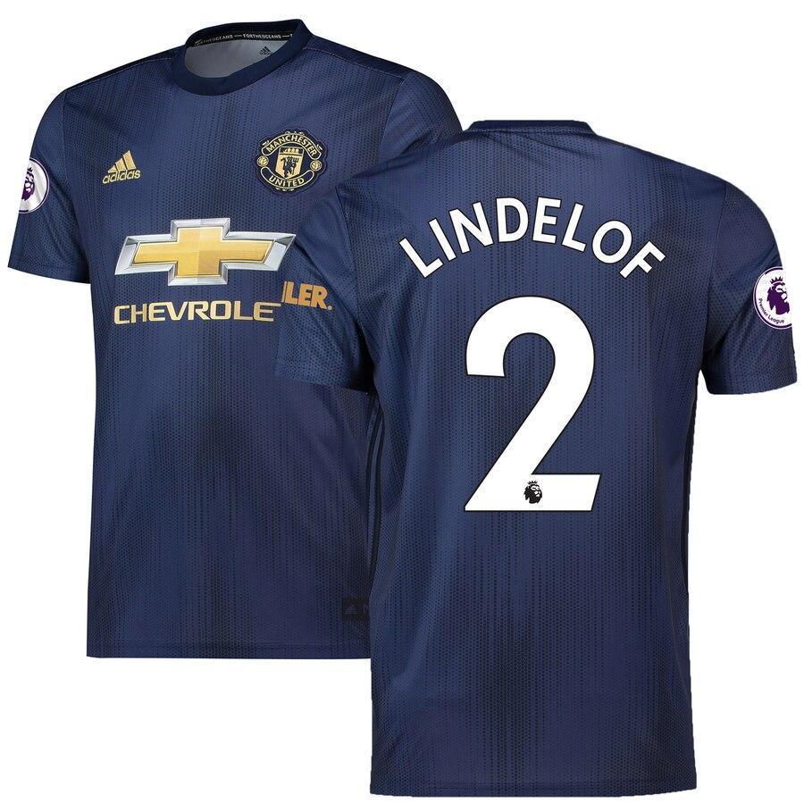 Victor Lindelof Manchester United adidas 2018/19 Third Replica Player Jersey – Navy