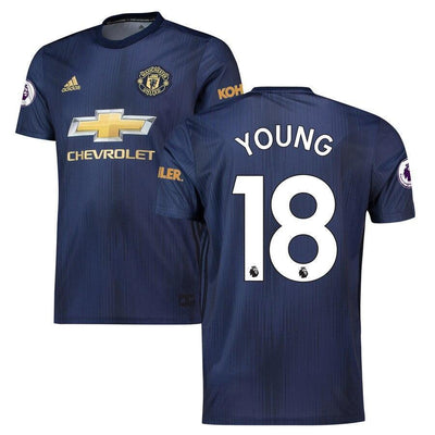 Ashley Young Manchester United adidas 2018/19 Third Replica Player Jersey – Navy