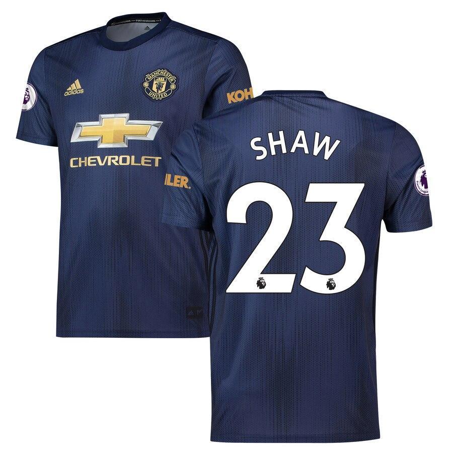 Luke Shaw Manchester United adidas 2018/19 Third Replica Player Jersey – Navy