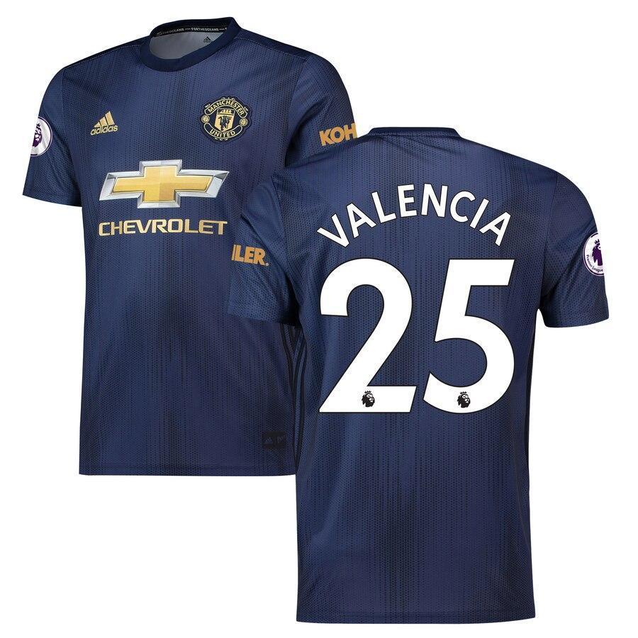 Antonio Valencia Manchester United adidas 2018/19 Third Replica Player Jersey – Navy