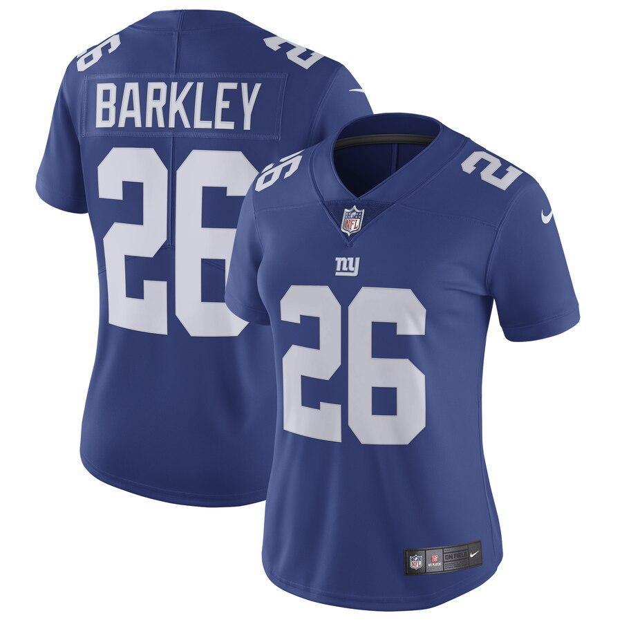 Saquon Barkley 26 New York Giants Women's Royal Vapor Untouchable Limited Jersey