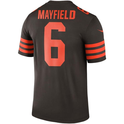 Baker Mayfield Cleveland Browns Brown Color Rush Legend Jersey