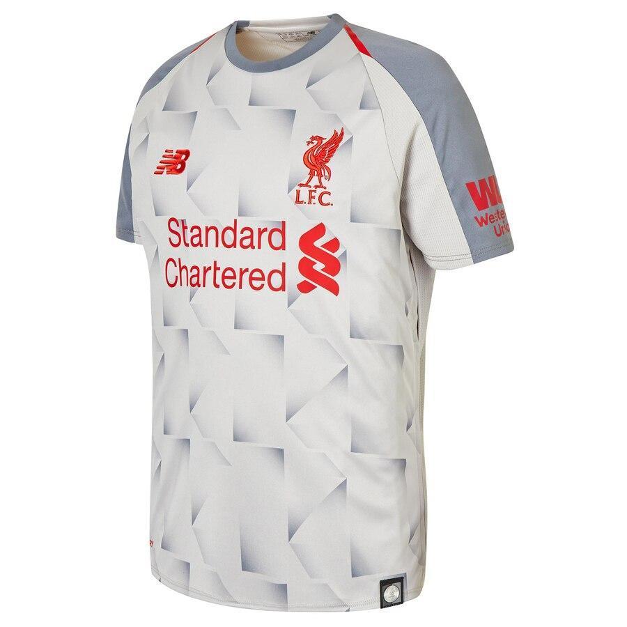 Roberto Firmino Liverpool New Balance Youth 2018/19 Third Replica Player Jersey – Gray