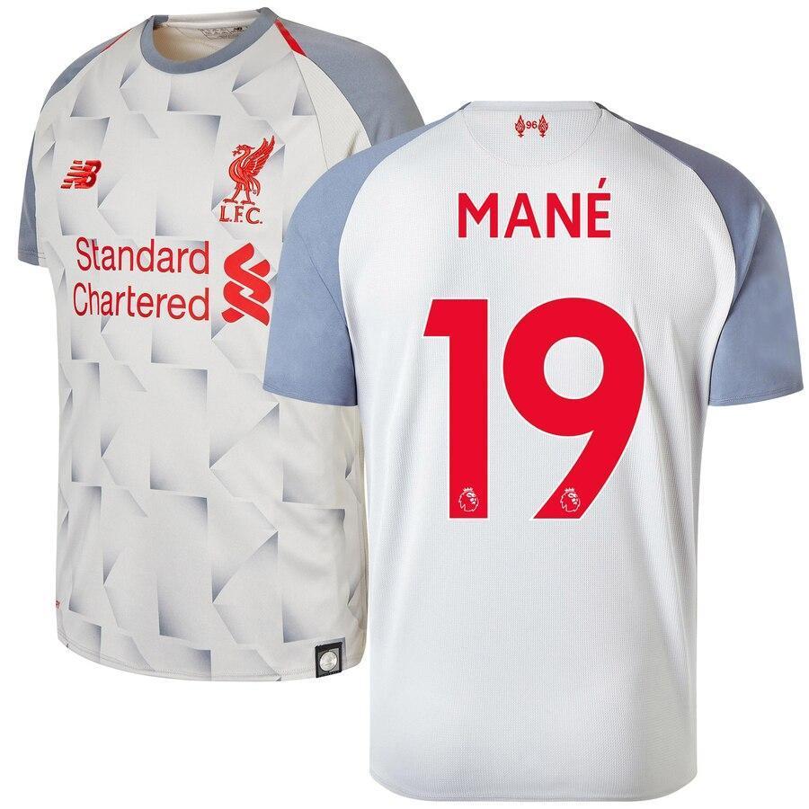 Sadio Mané Liverpool New Balance Youth 2018/19 Third Replica Player Jersey – Gray