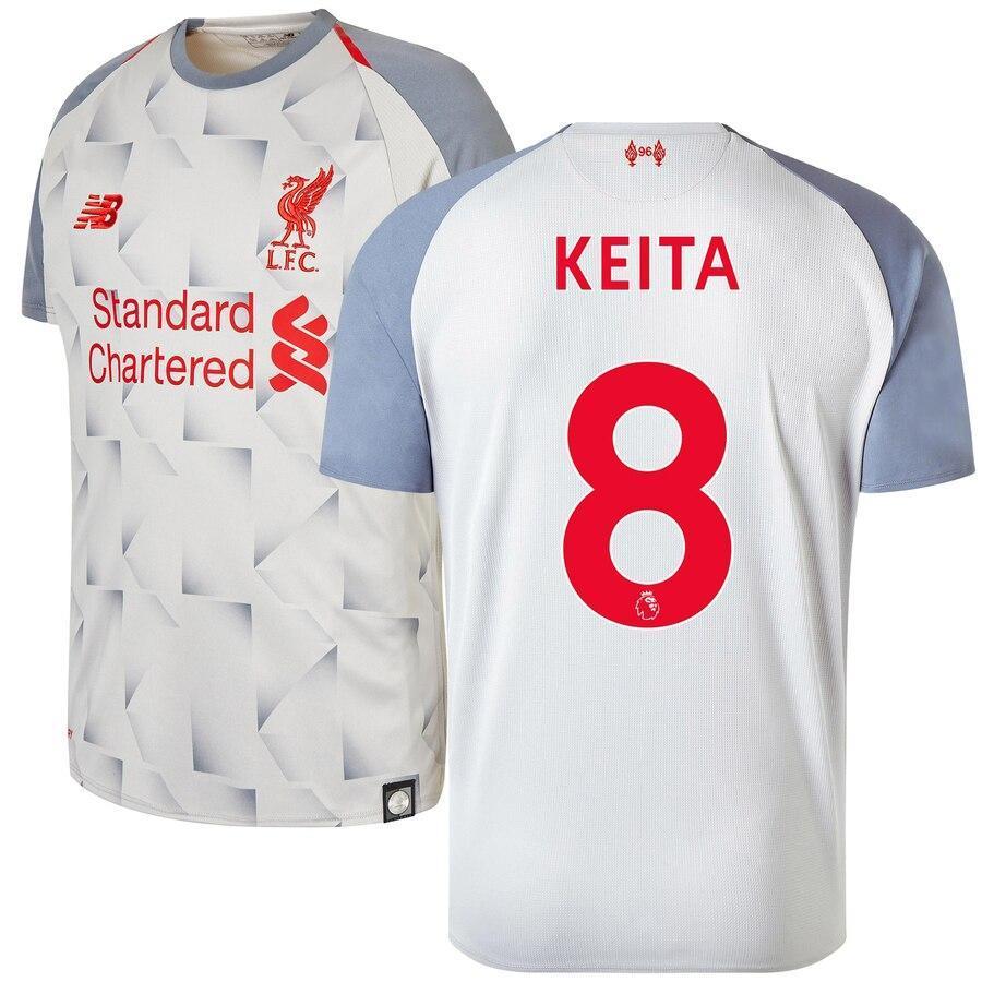 Naby Keita Liverpool New Balance Youth 2018/19 Third Replica Player Jersey – Gray