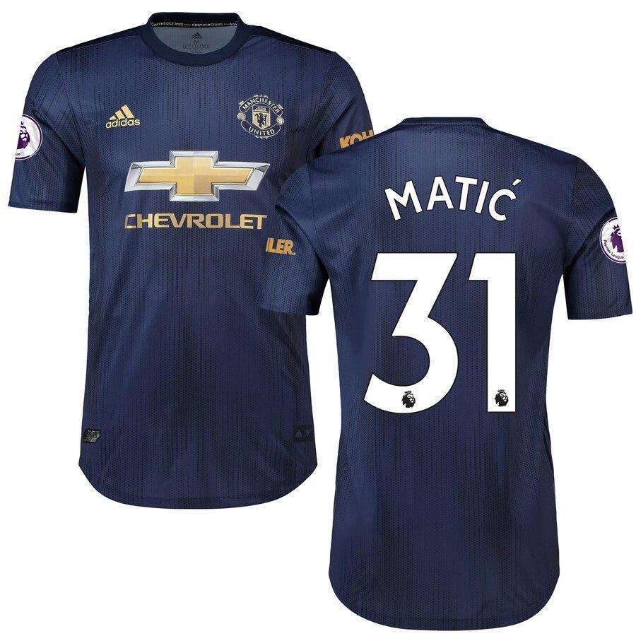 Nemanja Matic Manchester United adidas 2018/19 Third Authentic Player Jersey – Navy