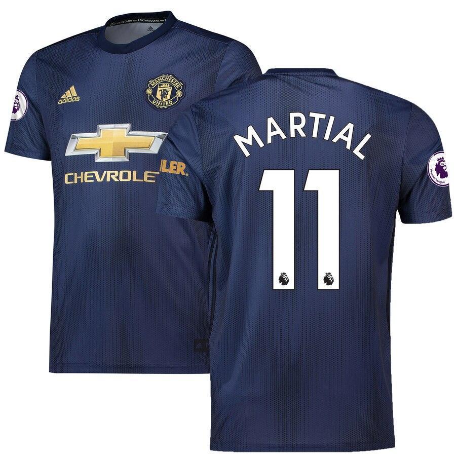 Anthony Martial Manchester United adidas 2018/19 Third Replica Player Jersey – Navy