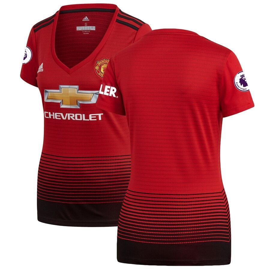 Manchester United adidas Women's 2018/19 Home Replica Patch Jersey – Red