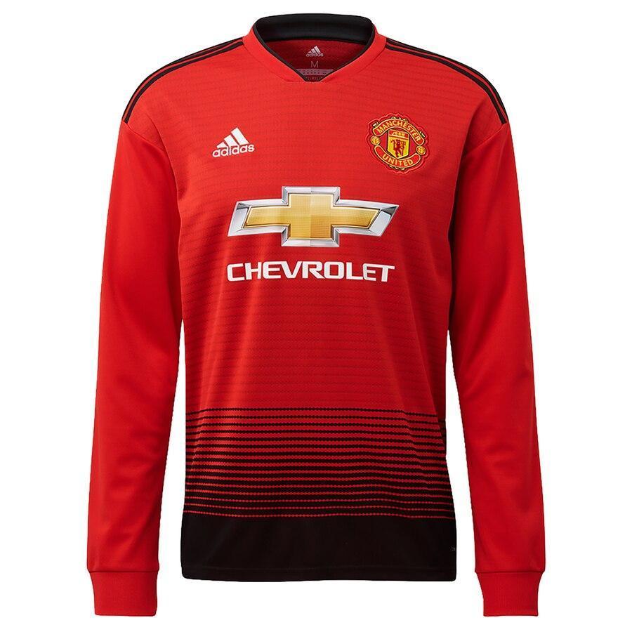 Manchester United adidas 2018/19 Home Replica Long Sleeve Jersey – Red