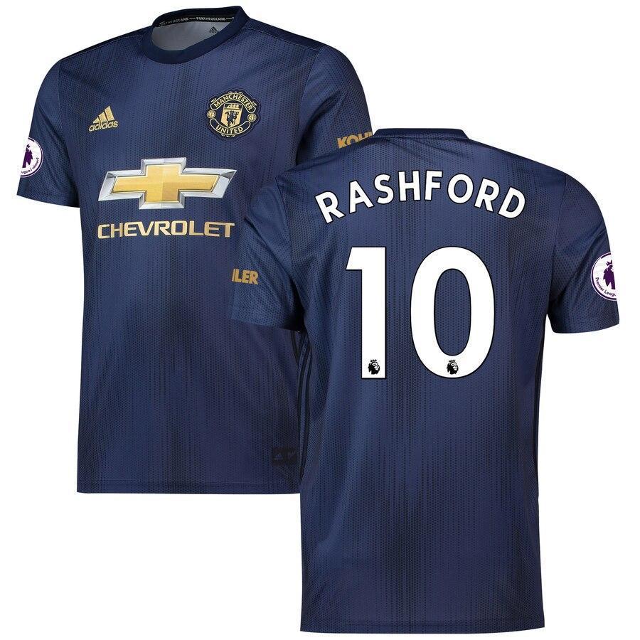 Marcus Rashford Manchester United adidas 2018/19 Third Replica Player Jersey – Navy