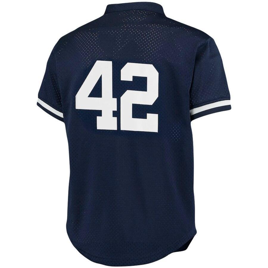 Men's New York Yankees Mariano Rivera Mitchell & Ness Navy Cooperstown Collection Big & Tall Mesh Batting Practice Jersey