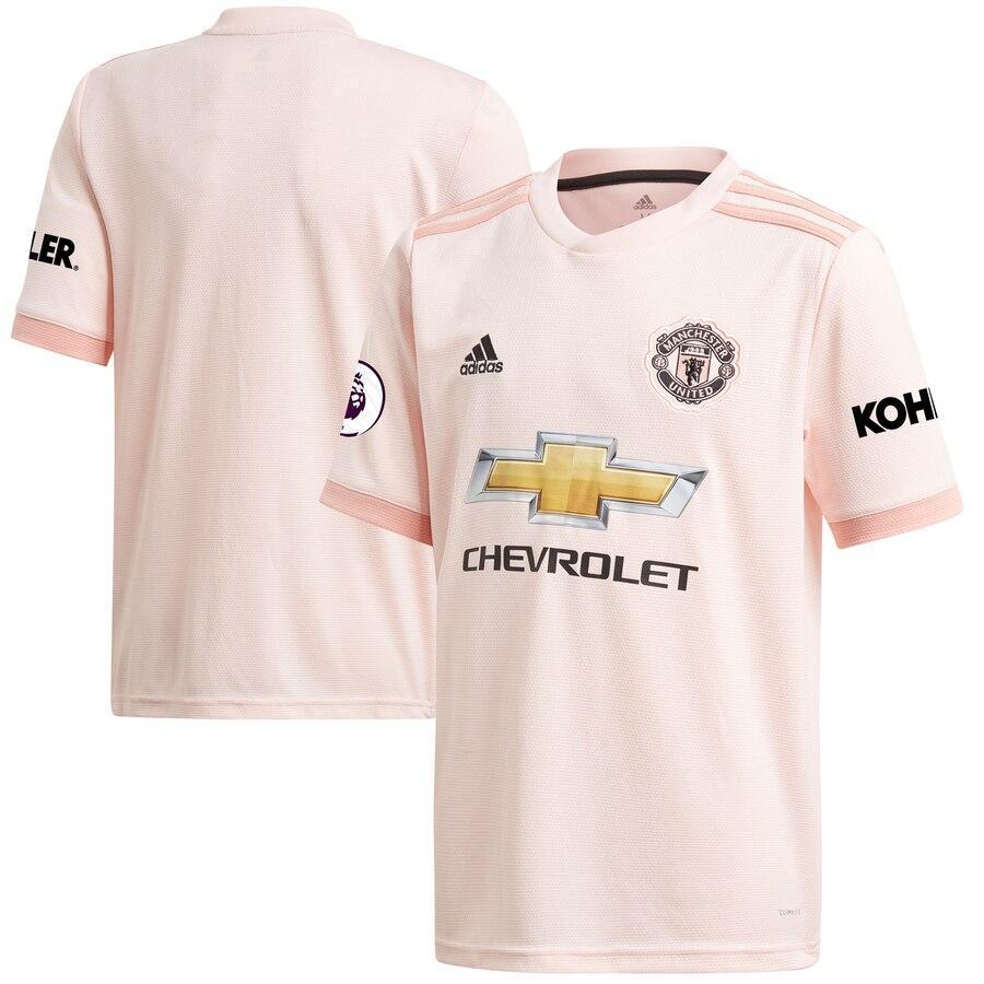 Manchester United adidas 2018/19 Away Authentic Patch Jersey – Coral