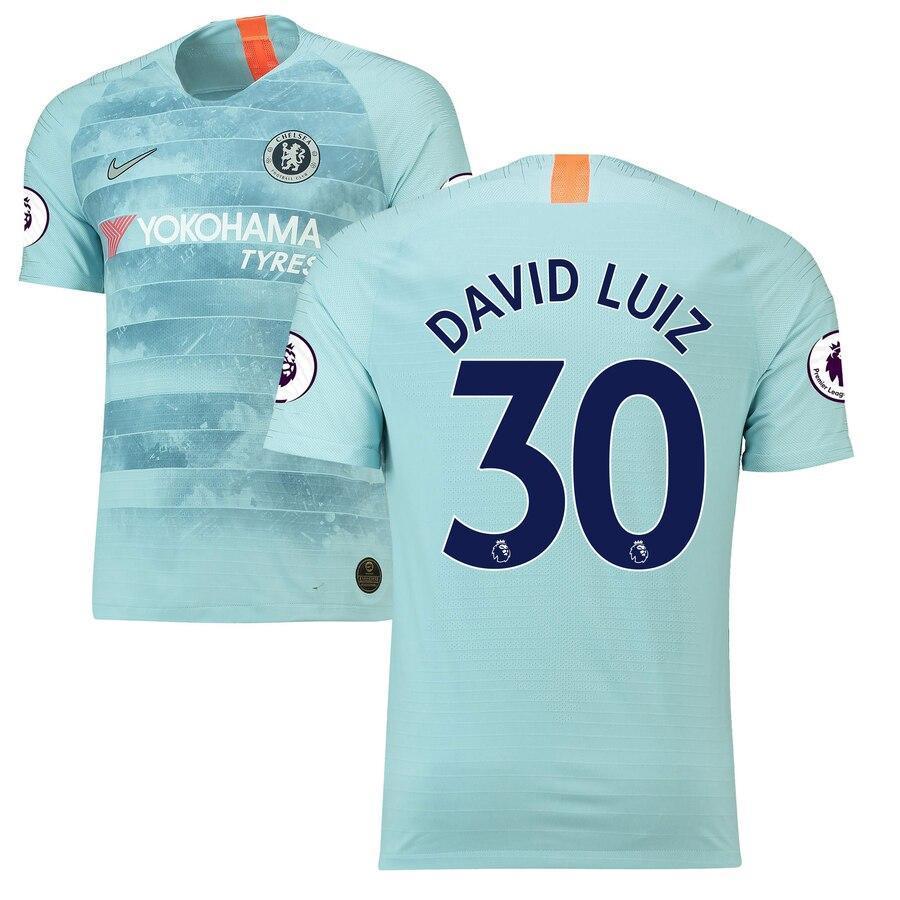 David Luiz Chelsea Nike 2018/19 Third Authentic Vapor Match Player Jersey – Blue
