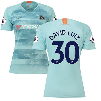 David Luiz Chelsea Nike Women's 2018/19 Third Stadium Replica Player Jersey – Blue