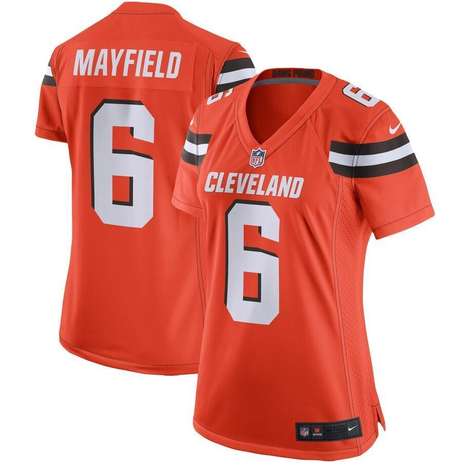 Baker Mayfield 6 Cleveland Browns Women's Brown Game Jersey