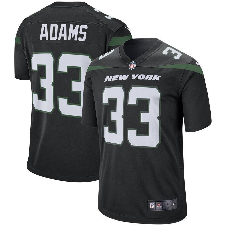 Jamal Adams 33 New York Jets Stealth Black Game Jersey