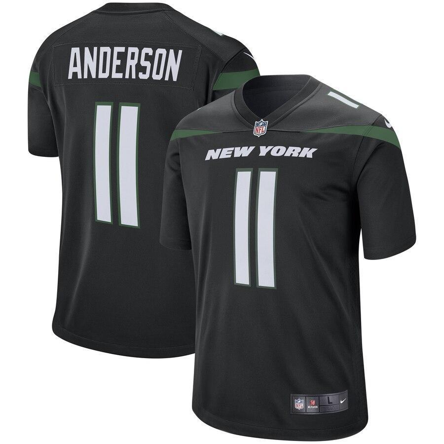 Robby Anderson 11 New York Jets Stealth Black Game Jersey