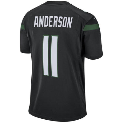 Robby Anderson 11 New York Jets Stealth Black Game Jersey